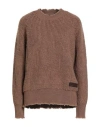 Dsquared2 Woman Sweater Camel Size L Wool In Brown