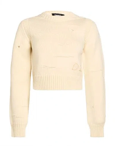 Dsquared2 Woman Sweater Cream Size Xs Wool In Neutral