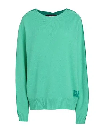 Dsquared2 Woman Sweater Emerald Green Size S Wool, Cashmere In Green