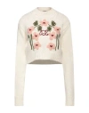 Dsquared2 Floral-embroidered Wool Jumper In White
