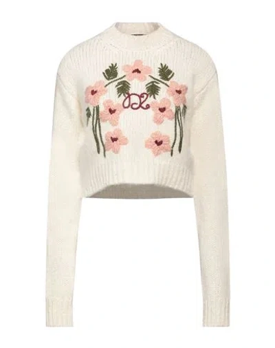 DSQUARED2 DSQUARED2 WOMAN SWEATER IVORY SIZE L ALPACA WOOL, POLYAMIDE, WOOL