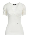 Dsquared2 Woman Sweater Ivory Size Xs Wool In White