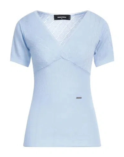 Dsquared2 Woman Sweater Light Blue Size L Wool