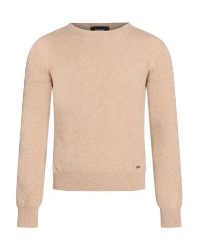 Dsquared2 Woman Sweater Sand Size S Virgin Wool In Gold