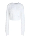 Dsquared2 Woman Sweater White Size S Mohair Wool, Polyamide, Wool