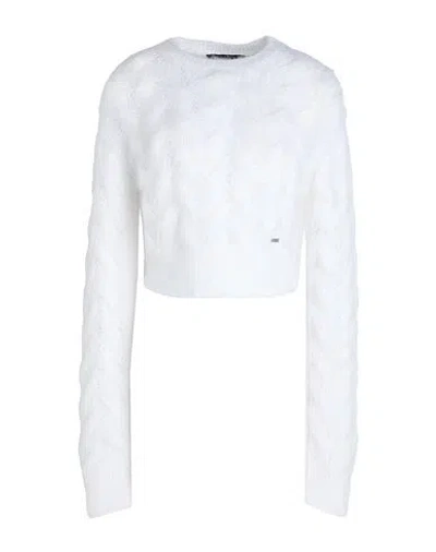 Dsquared2 Woman Sweater White Size S Mohair Wool, Polyamide, Wool