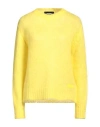 Dsquared2 Woman Sweater Yellow Size Xs Mohair Wool, Polyamide, Wool