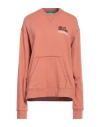 Dsquared2 Woman Sweatshirt Apricot Size L Cotton In Orange