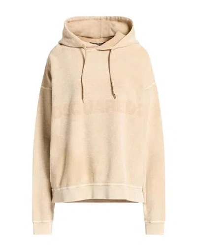 Dsquared2 Woman Sweatshirt Beige Size S Cotton In Neutral