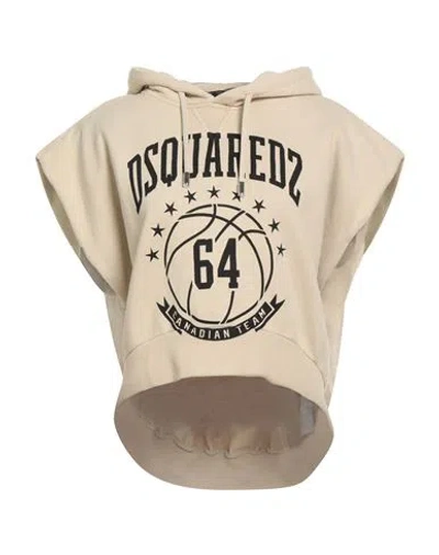 Dsquared2 Woman Sweatshirt Beige Size S Cotton In Neutral
