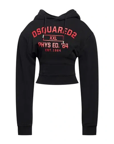 Dsquared2 Woman Sweatshirt Black Size L Cotton