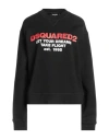 Dsquared2 Woman Sweatshirt Black Size Xl Cotton In Black