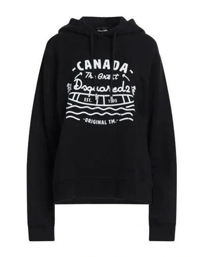 Dsquared2 Woman Sweatshirt Black Size L Cotton