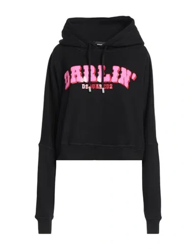 Dsquared2 Woman Sweatshirt Black Size L Cotton