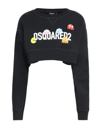 Dsquared2 Woman Sweatshirt Black Size L Cotton