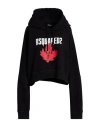 Dsquared2 Woman Sweatshirt Black Size L Cotton, Elastane In Black