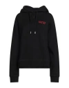 Dsquared2 Woman Sweatshirt Black Size L Cotton, Elastane In Black