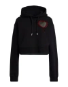 Dsquared2 Woman Sweatshirt Black Size M Cotton In Black