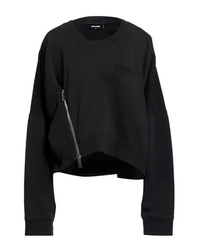 Dsquared2 Woman Sweatshirt Black Size M Cotton