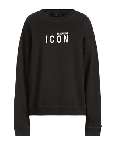 Dsquared2 Woman Sweatshirt Black Size M Cotton