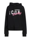 Dsquared2 Woman Sweatshirt Black Size M Cotton, Elastane In Black