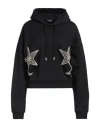 Dsquared2 Woman Sweatshirt Black Size M Cotton, Elastane, Polyamide, Glass
