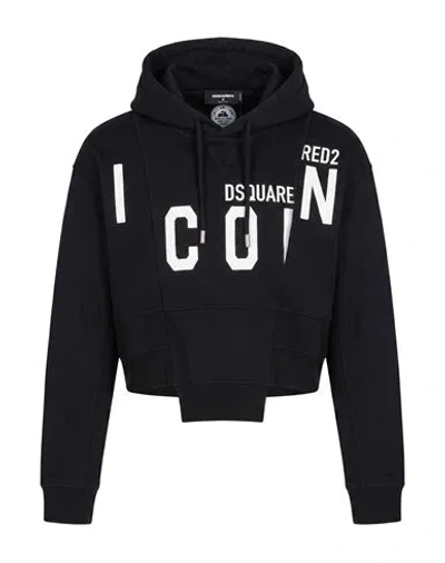 Dsquared2 Woman Sweatshirt Black Size S Cotton