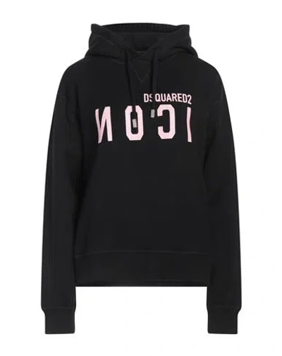 Dsquared2 Woman Sweatshirt Black Size S Cotton