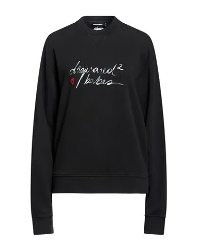 Dsquared2 Woman Sweatshirt Black Size Xs Cotton