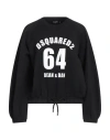 Dsquared2 Woman Sweatshirt Black Size Xs Cotton