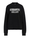 Dsquared2 Crewneck Logo Printed Sweatshirt In Black