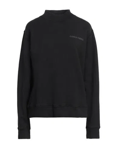 Dsquared2 Woman Sweatshirt Black Size S Cotton, Elastane