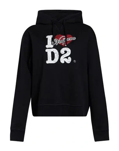 Dsquared2 Woman Sweatshirt Black Size Xxs Cotton