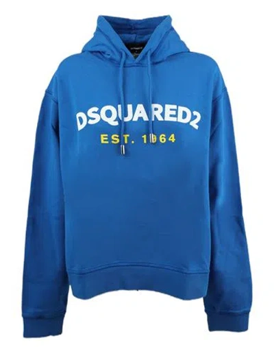 Dsquared2 Woman Sweatshirt Blue Size M Cotton