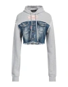 Dsquared2 Woman Sweatshirt Blue Size M Cotton, Elastane