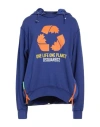 Dsquared2 Woman Sweatshirt Blue Size M Cotton, Elastane In Blue