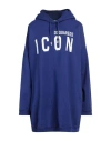 Dsquared2 Woman Sweatshirt Blue Size Xs Cotton, Elastane