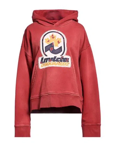 Dsquared2 Woman Sweatshirt Brick Size Xxs Cotton In Red