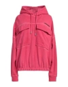 Dsquared2 Woman Sweatshirt Coral Size L Cotton, Elastane In Red