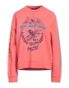 Dsquared2 Woman Sweatshirt Coral Size S Cotton In Red