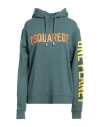 Dsquared2 Woman Sweatshirt Deep Teal Size Xs Cotton, Elastane In Green