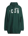 Dsquared2 Woman Sweatshirt Emerald Green Size Xs Cotton, Elastane