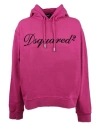 Dsquared2 Woman Sweatshirt Fuchsia Size L Cotton In Pink