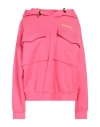 Dsquared2 Woman Sweatshirt Fuchsia Size L Cotton In Pink