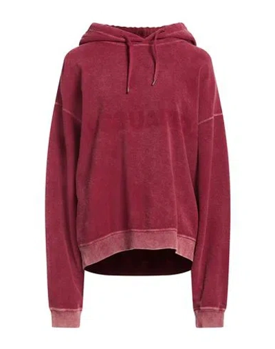 Dsquared2 Woman Sweatshirt Garnet Size M Cotton In Red