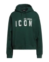 Dsquared2 Woman Sweatshirt Green Size Xs Cotton