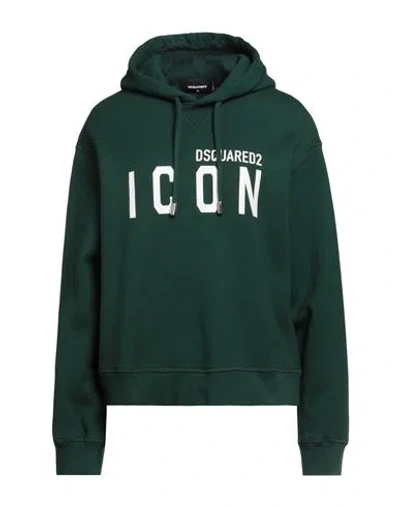 Dsquared2 Woman Sweatshirt Green Size Xs Cotton