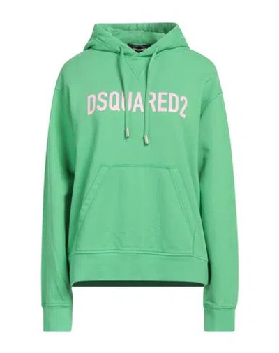 Dsquared2 Woman Sweatshirt Green Size Xs Cotton, Elastane