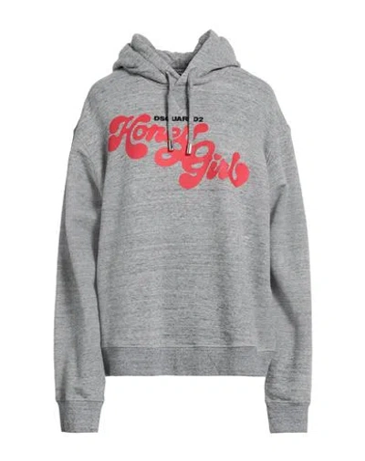 Dsquared2 Woman Sweatshirt Grey Size 6 Cotton