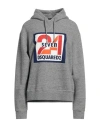 Dsquared2 Woman Sweatshirt Grey Size Xl Cotton In Grey